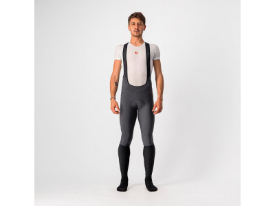 Castelli VELOCISSIMO 5 kalhoty se šlemi, tmavě šedá/reflexní stříbrná