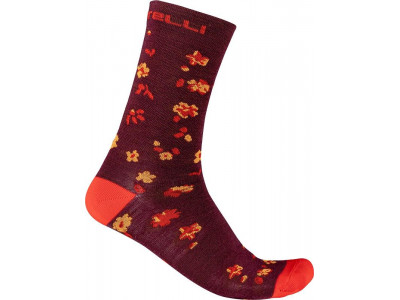 Castelli FUGA 18 ponožky, tmavočervená