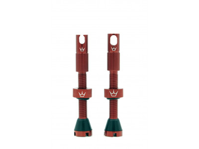 Peaty&amp;#39;s x Chris King MK2 tubeless valves, 42mm presta valve, red
