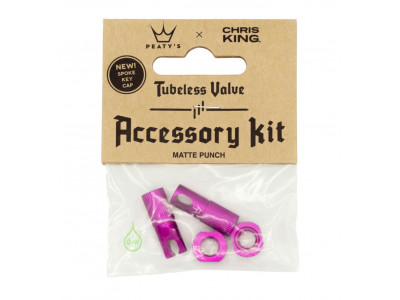 Peaty&#39;s x Chris King MK2 Tubeless Valve Service Kit, rózsaszín
