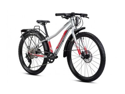 GHOST Kato Pro EQ 24 detský bicykel, strieborná/červená lesklá