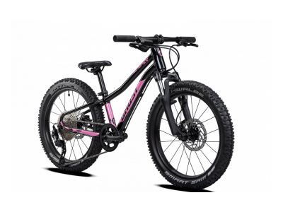 Bicicleta pentru copii GHOST Lanao 20 Full Party, negru metalic/roz perlat luciu