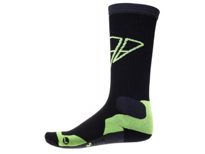 DMT Graduated Compression ponožky - černá/žlutá neon