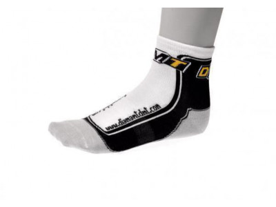 DMT Lenpur/kanalasbonszálas zokni, fehér/fekete