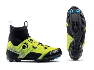 Northwave Celsius XC Artic Yellow Fluo winter MTB shoes