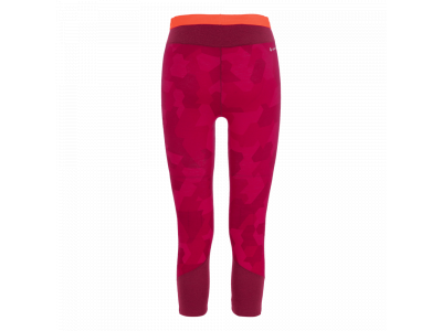 Pantaloni 3/4 dama Salewa Cristallo Warm AMR, rosu rodoi