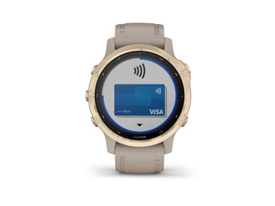 Garmin fenix 6S Pro Solarny zegarek w kolorze jasnozłotym, z paskiem piaskowym