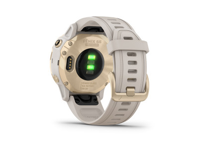 Garmin fenix 6S Pro Solarny zegarek w kolorze jasnozłotym, z paskiem piaskowym
