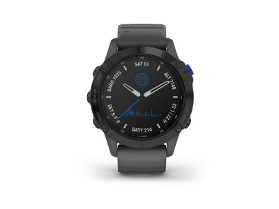 Garmin fenix 6 Pro Solar hodinky Black, Slate Gray Band