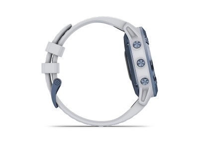 Garmin fenix 6 Pro Solar watch Mineral Blue, Whitestone Band