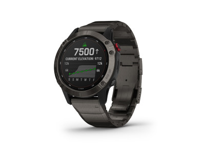 Garmin fenix 6 Pro Solar hodinky Titanium Carbon Gray DLC, DLC Titanium Band