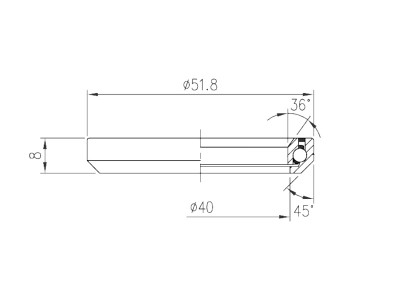 FSA TH-073 ACB 36°x45° 1.5 Single S MR127 - OD 51.8 bearing