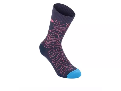 Alpinestars Drop 15 zokni, sötét/tengerszín korall