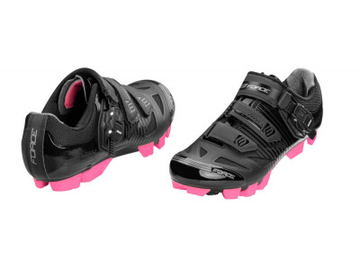 Damskie buty rowerowe FORCE MTB Turbo Lady, czarno-różowe