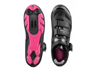 Damskie buty rowerowe FORCE MTB Turbo Lady, czarno-różowe