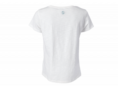 GHOST Ride Damen-T-Shirt, Weiß/Eisblau