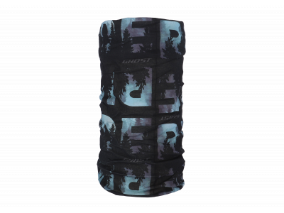 GHOST multifunkční šátek RIDE Black/Ice Blue