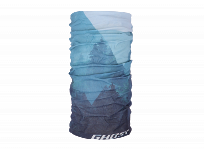 GHOST WALD multifunctional scarf, Ice Blue/White