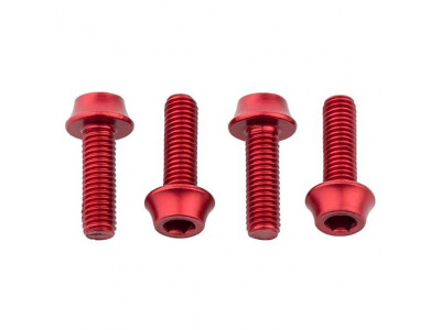 Wolf Tooth bottle cage screws, 4 pcs, red