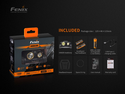 Fenix HM65R újratölthető fejlámpa + E-LITE