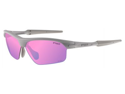 R2 Kick glasses, matte grey/pink revo lenses