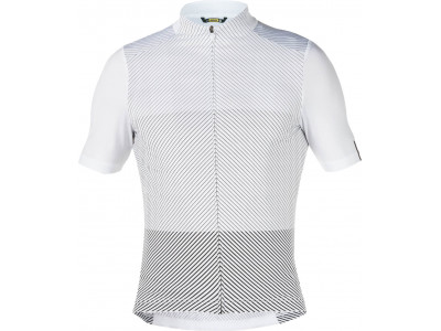 Męska koszulka rowerowa Mavic Cosmic z krótkim rękawem i grafiką w kolorze białym