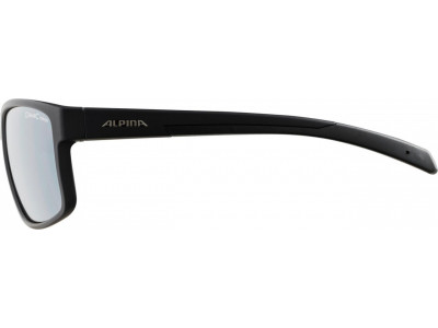 ALPINA Nacan I czarne matowe okulary, czarne lustrzane soczewki