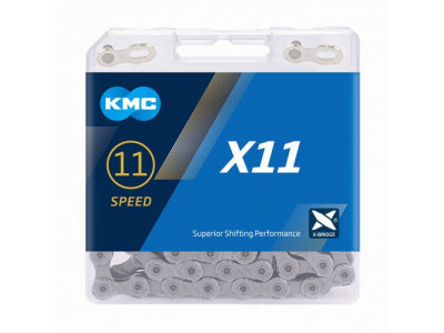 KMC X 11 reťaz, 11-rýchl., šedá, 118 článkov