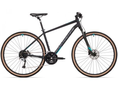 Rock Machine Crossride 700 28 bike, black/grey/blue