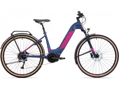 Rock Machine Crossride INT e500B Lady Touring 29 damski rower elektryczny, niebieski/różowy