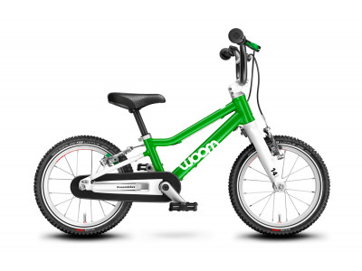 woom 2 14 children's bike, green