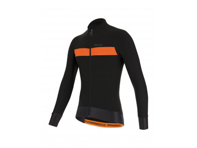 Santini ADAPT WOOL jersey, black/orange
