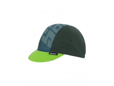 Santini Colore Bawełniana czapka rowerowa w kolorze militarnej zieleni