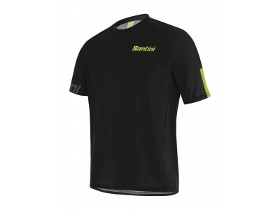 Santini MTB jersey SASSO / MTB DRES - NEVF - black/fluorescent green