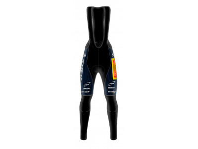Santini TREK PIRELLI MTB 2021 nohavice s trakmi, čierna/modrá