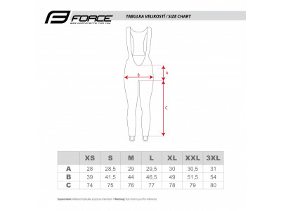 FORCE SHARD WINDSTER bib tights, without pad, black