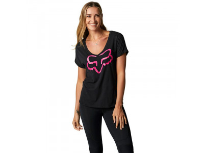 Fox Boundary Ss Top women&amp;#39;s t-shirt short sleeve black / pink