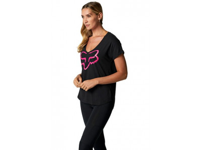 Fox Boundary női póló, fekete/rózsaszín