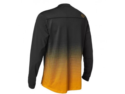 Tricou pentru bărbați Fox Flexair Jersey cu mânecă lungă Negru/Auriu