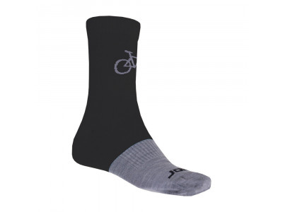 Sensor Tour Merino ponožky, černá/šedá