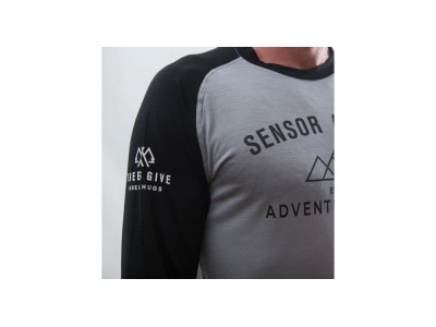 Sensor Merino Active Pt Adventure tričko, sivá/čierna