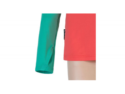 Damska bluza Sensor Coolmax Thermo, kolor koralowy/zielony/granatowy