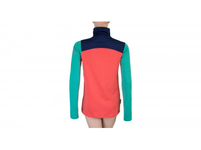 Sensor Coolmax Thermo women&#39;s sweatshirt, coral/green/dark blue