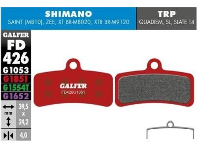Galfer FD426 G1851 Advanced brake pads, organic