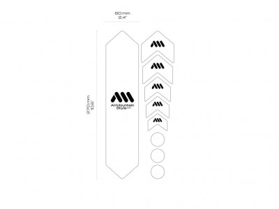 All Mountain Style Basic Schutzaufkleber am Rahmen, klar/Zebra