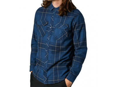 Fox Traildust 2.0 Flannel men&#39;s shirt long sleeve Dark Indigo