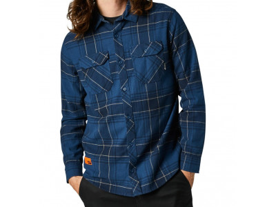 Koszula męska z długim rękawem Fox Traildust 2.0 Flanelowa w kolorze ciemnego indygo