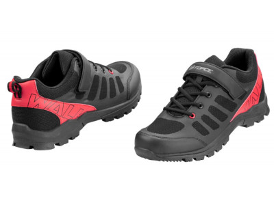 FORCE Walk buty rowerowe, czarne/czerwone