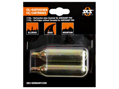 SKS CO2 cartridge for Airchamp 16g without thread (2 pcs)