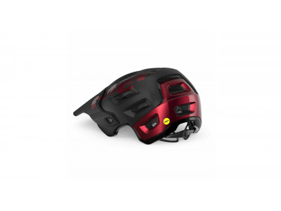 MET ROAM MIPS Helm, schwarz/rot metallic glänzend